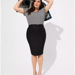 Torrid Midi Studio Luxe Ponte Pencil Skirt